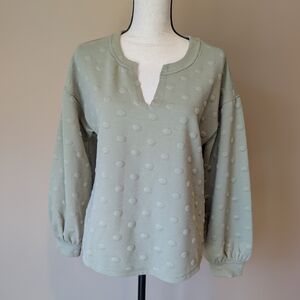 Women's Green Textured Top